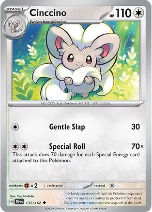Cinccino (137/162) [Scarlet & Violet: Temporal Forces] Reverse Holofoil