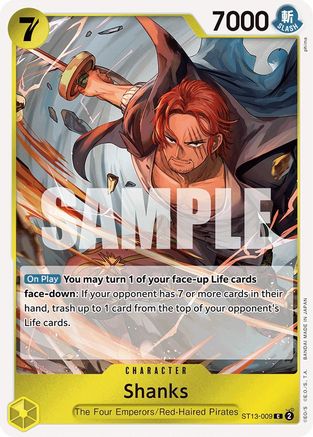 Shanks (ST13-009) - [Ultra Deck: The Three Brothers] Foil