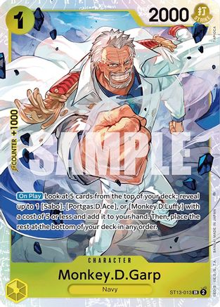 Monkey.D.Garp (ST13-013) - [Ultra Deck: The Three Brothers] Foil