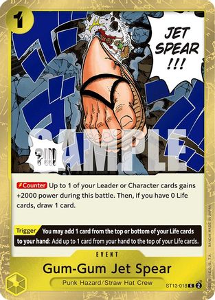 Gum-Gum Jet Spear (ST13-018) - [Ultra Deck: The Three Brothers] Foil