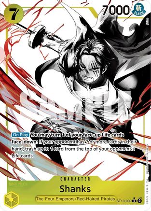 Shanks (Parallel) (ST13-009) - [Ultra Deck: The Three Brothers] Foil