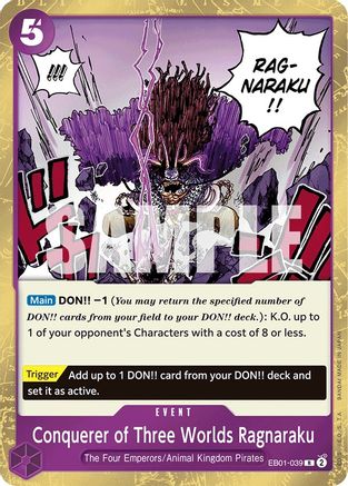 Conquerer of Three Worlds Ragnaraku (EB01-039) - [Extra Booster: Memorial Collection] Foil