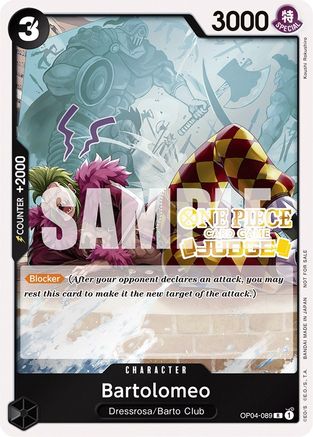 Bartolomeo (Judge Pack Vol. 3) (OP04-089) - [One Piece Promotion Cards] Foil