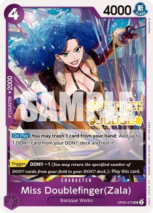Miss Doublefinger(Zala) (Judge Pack Vol. 3) (OP05-073) - [One Piece Promotion Cards] Foil