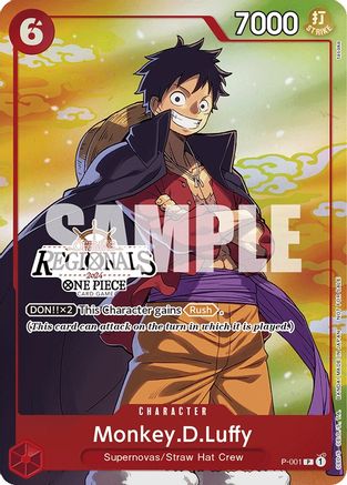 Monkey.D.Luffy (001) (Offline Regional 2024 Vol. 2) [Participant] (P-001) - [One Piece Promotion Cards] Foil
