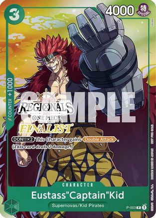 Eustass"Captain"Kid (Offline Regional 2024 Vol. 2) [Finalist] (P-003) - [One Piece Promotion Cards] Foil