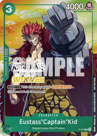 Eustass"Captain"Kid (Online Regional 2024 Vol. 2) [Winner] (P-003) - [One Piece Promotion Cards] Foil