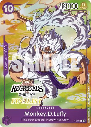 Monkey.D.Luffy (041) (Offline Regional 2024 Vol. 2) [Finalist] (P-041) - [One Piece Promotion Cards] Foil