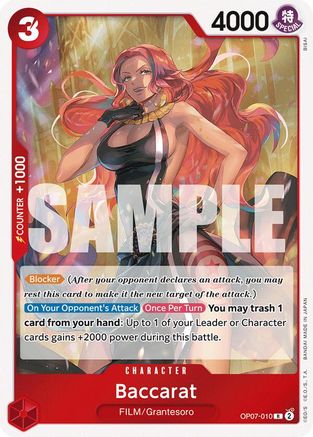 Baccarat (OP07-010) - [500 Years in the Future] Foil