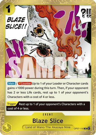 Blaze Slice (OP07-116) - [500 Years in the Future] Foil