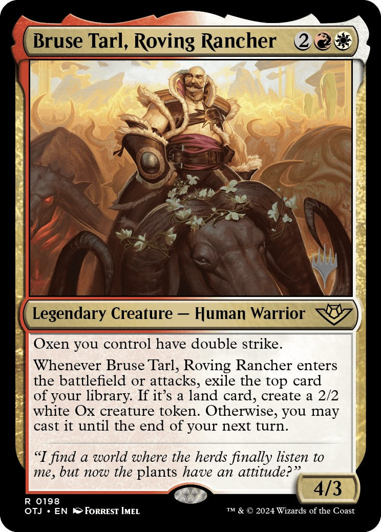 Bruse Tarl, Roving Rancher (Promo Pack) [Outlaws of Thunder Junction Promos] Foil