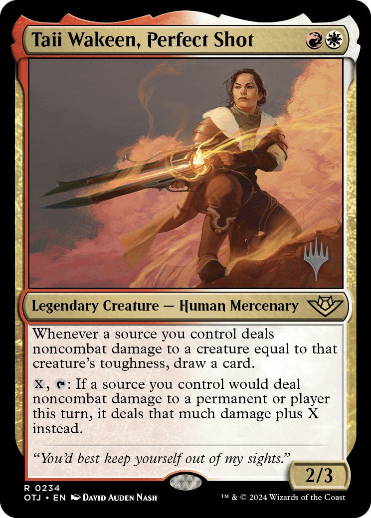 Taii Wakeen, Perfect Shot (Promo Pack) [Outlaws of Thunder Junction Promos] Foil