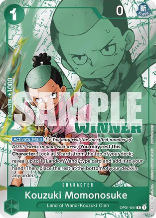Kouzuki Momonosuke (Winner Pack Vol. 7) (OP01-041) - [One Piece Promotion Cards] Foil