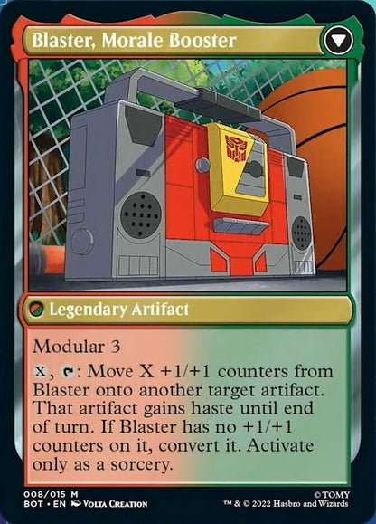 Blaster, Combat DJ // Blaster, Morale Booster [Transformers] Foil