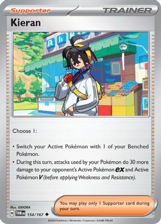 Kieran (154/167) [Scarlet & Violet: Twilight Masquerade] Reverse Holofoil
