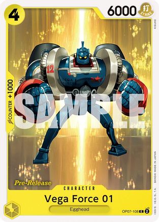 Vega Force 01 (OP07-108) - [500 Years in the Future Pre-Release Cards]