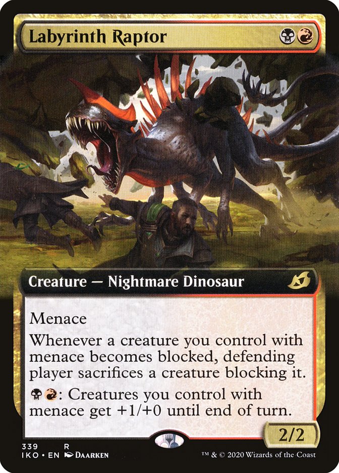 Labyrinth Raptor (Extended Art) [Ikoria: Lair of Behemoths] Foil