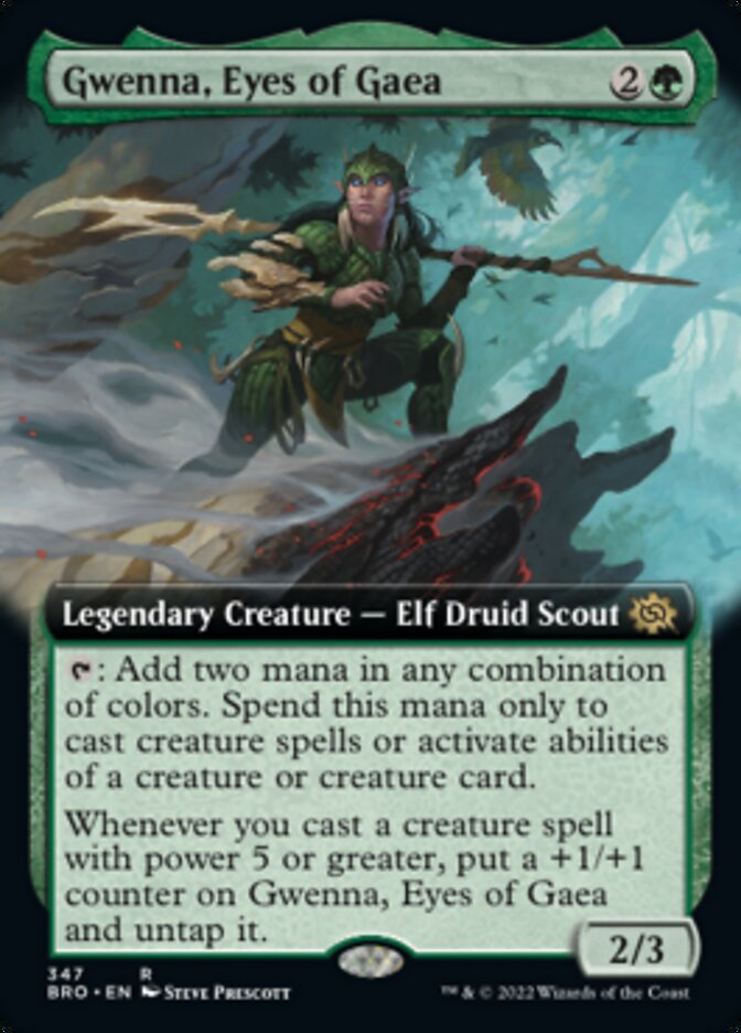 Gwenna, Eyes of Gaea (Extended Art) [The Brothers' War] Foil