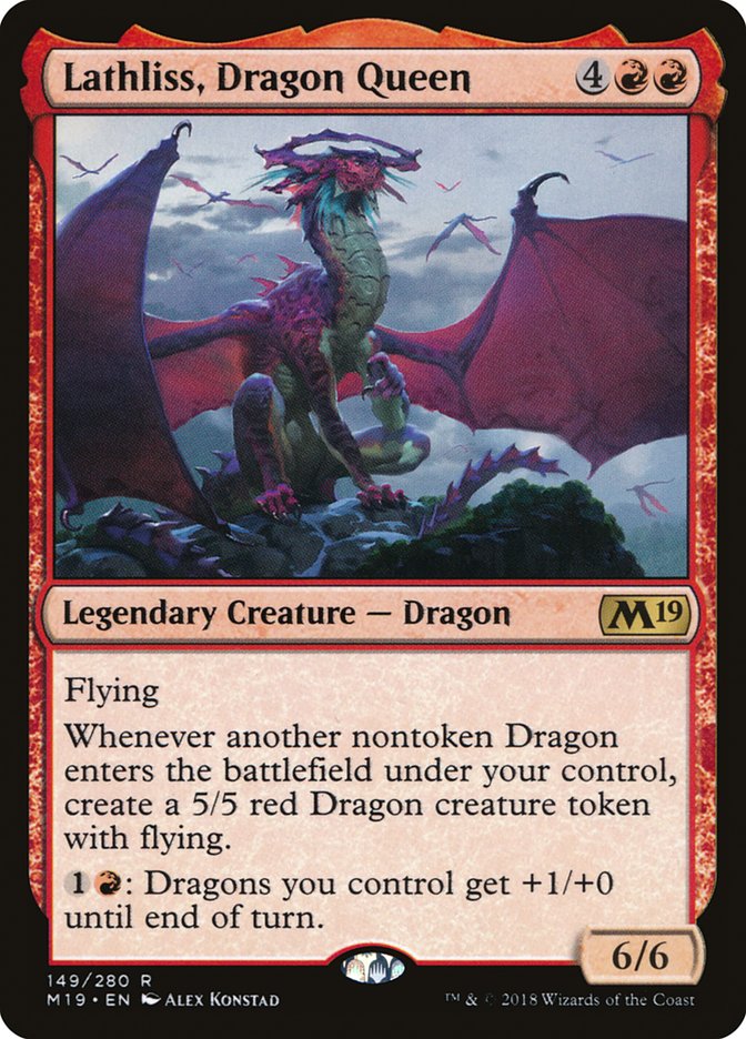 Lathliss, Dragon Queen [Core Set 2019] Foil