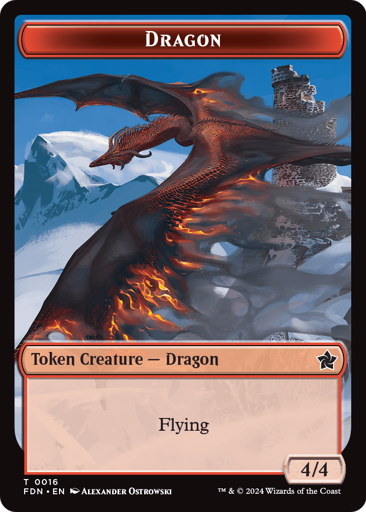 Dragon  [Foundations Tokens] Foil
