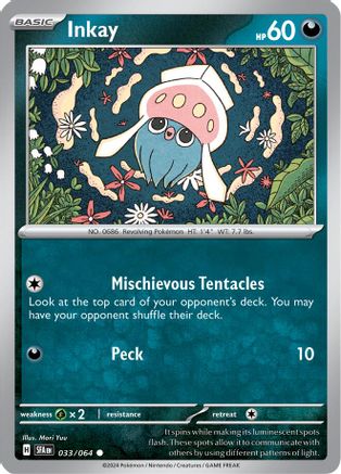 Inkay (033/064) [Scarlet & Violet: Shrouded Fable] Reverse Holofoil