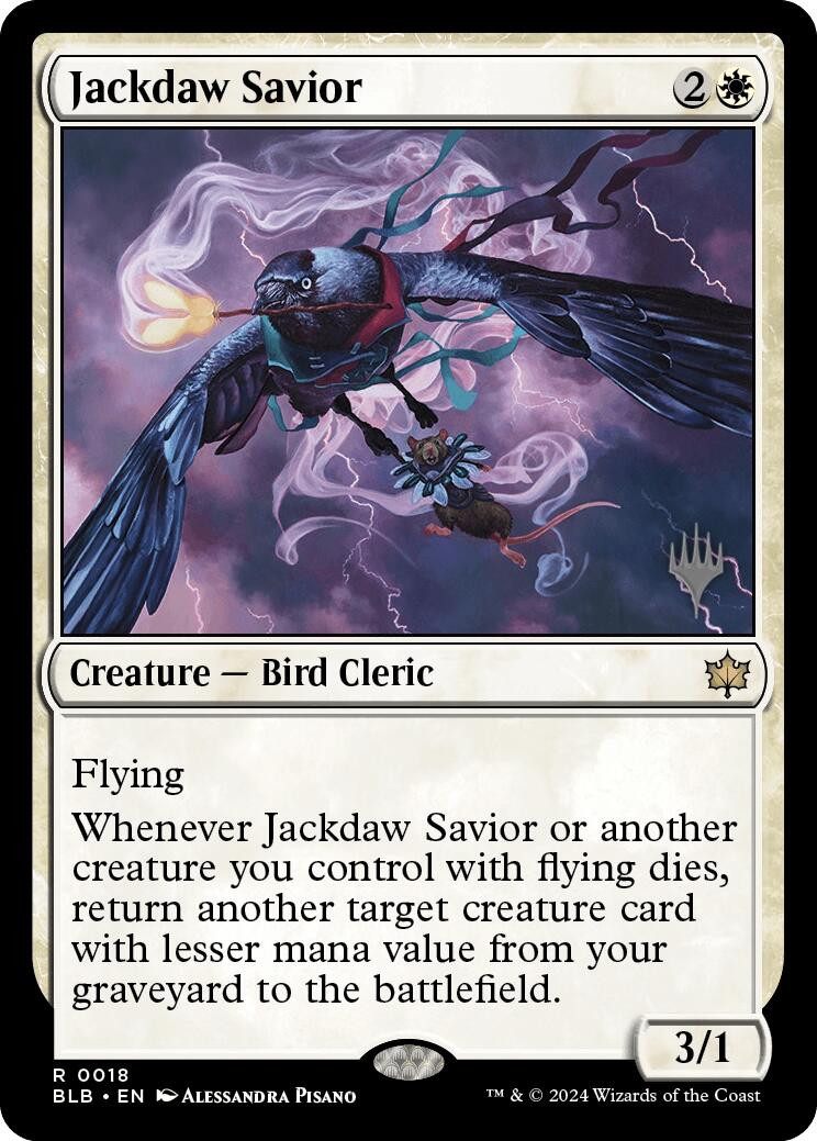 Jackdaw Savior (Promo Pack) [Bloomburrow Promos] Foil