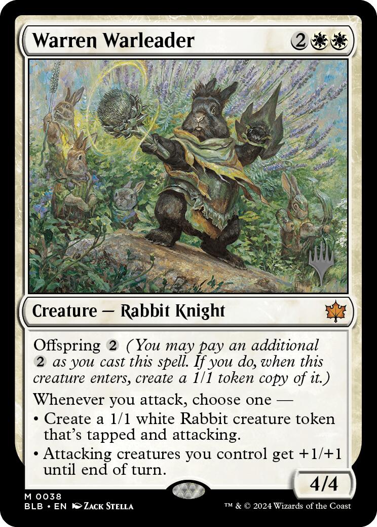 Warren Warleader (Promo Pack) [Bloomburrow Promos] Foil