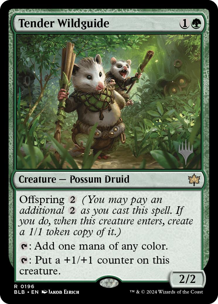 Tender Wildguide (Promo Pack) [Bloomburrow Promos] Foil