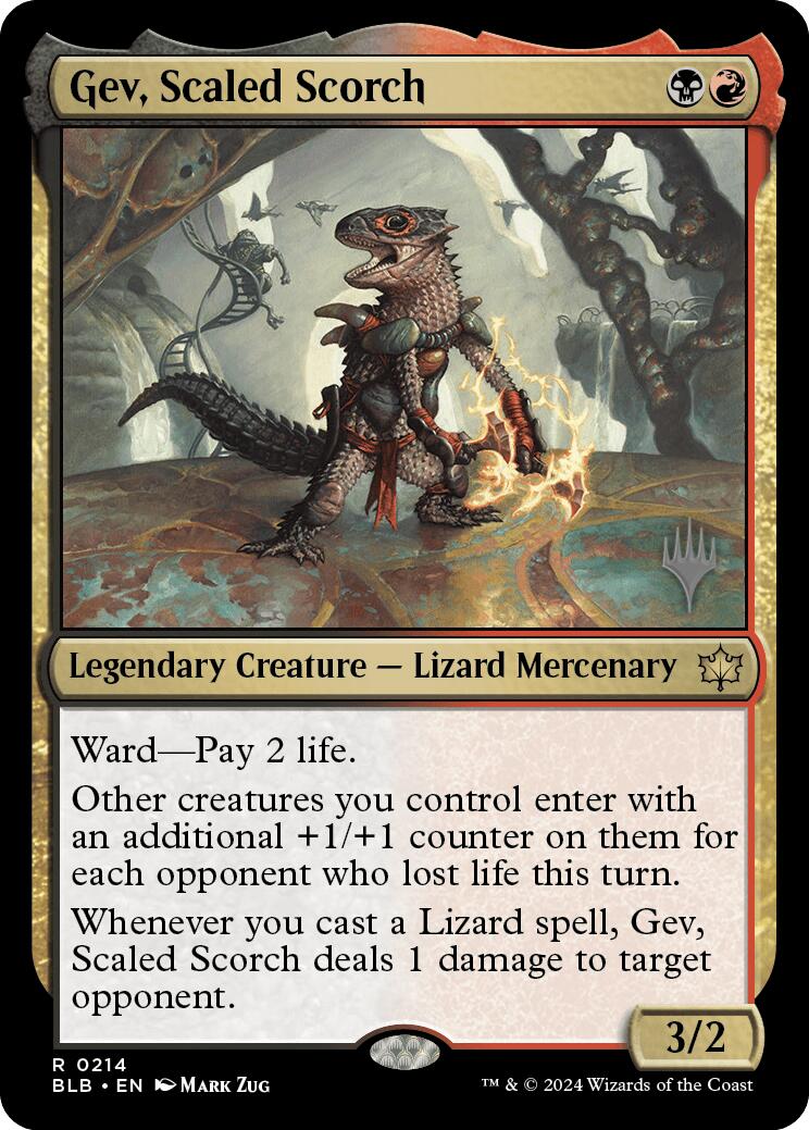 Gev, Scaled Scorch (Promo Pack) [Bloomburrow Promos] Foil