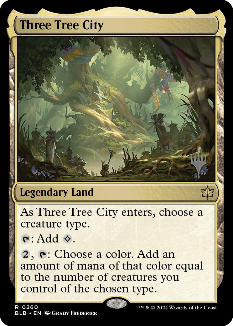 Three Tree City (Promo Pack) [Bloomburrow Promos] Foil