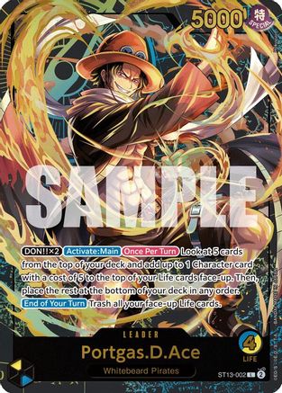 Portgas.D.Ace (Premium Card Collection -Leader Collection-) (ST13-002) - [One Piece Promotion Cards] Foil