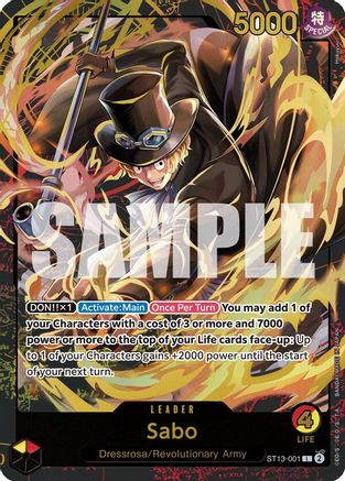 Sabo (Premium Card Collection -Leader Collection-) (ST13-001) - [One Piece Promotion Cards] Foil