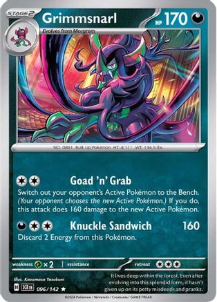 Grimmsnarl (096/142) [Scarlet & Violet: Stellar Crown] Reverse Holofoil
