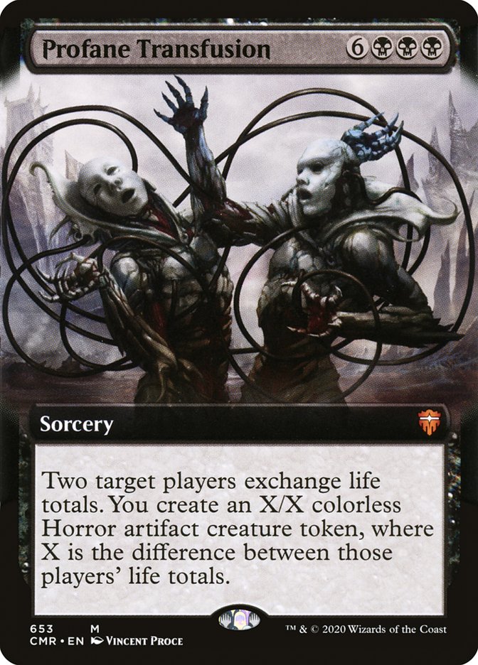 Profane Transfusion (Extended Art) [Commander Legends] Foil