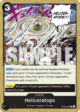 Heliceratops (OP08-097) - [Two Legends Pre-Release Cards]