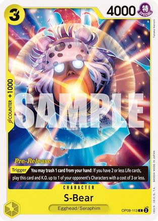 S-Bear (OP08-113) - [Two Legends Pre-Release Cards]