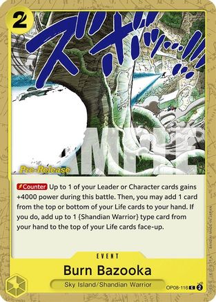 Burn Bazooka (OP08-116) - [Two Legends Pre-Release Cards]