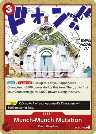 Munch-Munch Mutation (OP08-019) - [Two Legends Pre-Release Cards]
