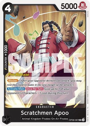 Scratchmen Apoo (OP08-087) - [Two Legends Pre-Release Cards]