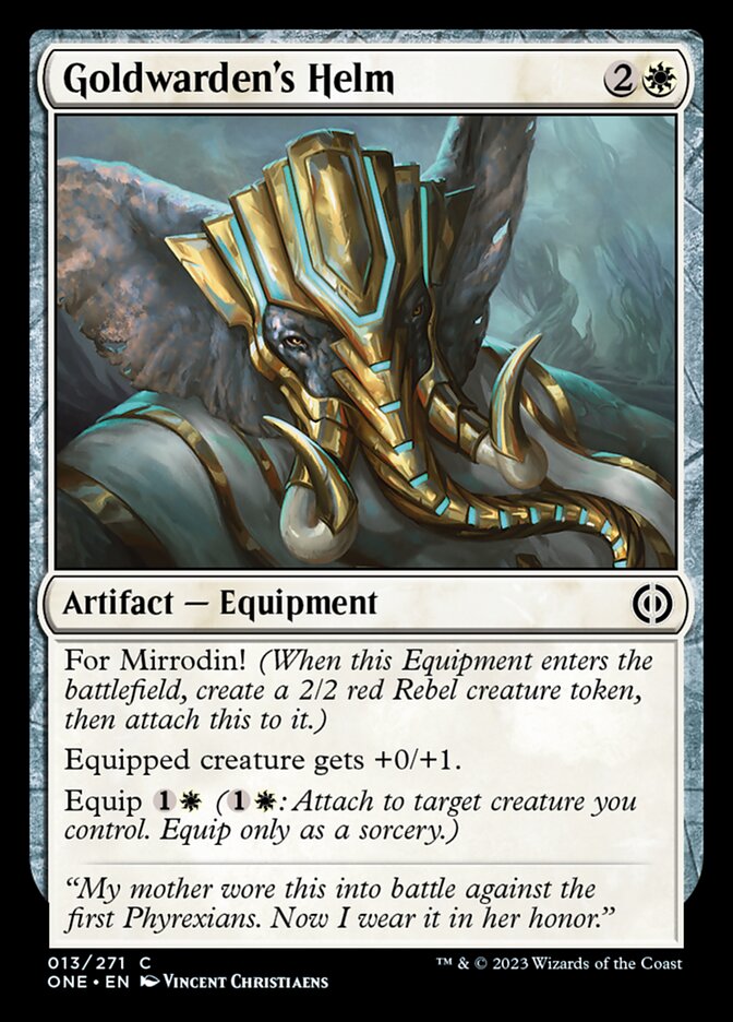 Goldwarden's Helm [Phyrexia: All Will Be One] Foil