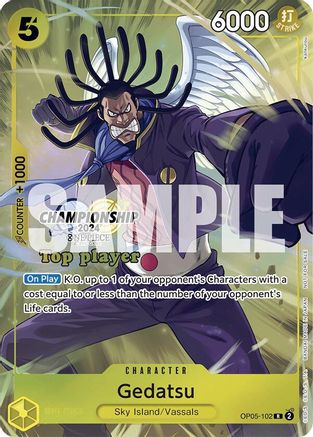 Gedatsu (Championship 2024 Top Player Pack) (OP05-102) - [One Piece Promotion Cards] Foil
