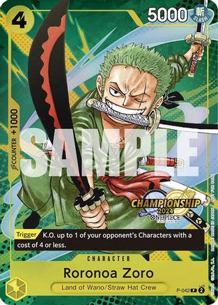 Roronoa Zoro (CS 2024 Event Pack) (P-042) - [One Piece Promotion Cards] Foil