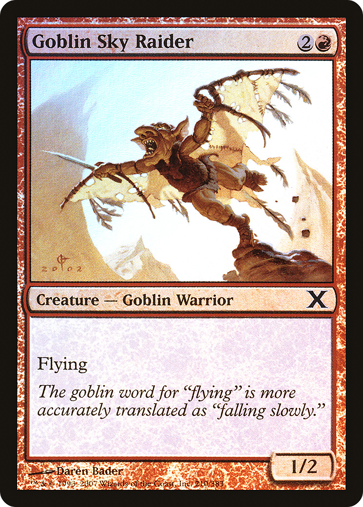 Goblin Sky Raider  [Tenth Edition] Foil