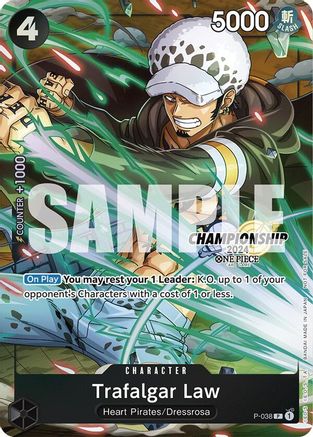 Trafalgar Law - P-038 (CS 2024 Event Pack Finalist) (P-038) - [One Piece Promotion Cards] Foil