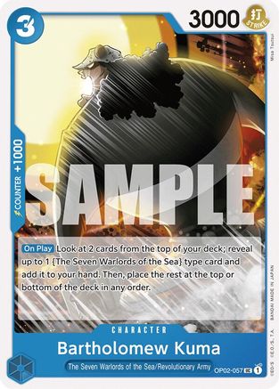 Bartholomew Kuma (OP02-057) - [Starter Deck 17: BLUE Donquixote Doflamingo]