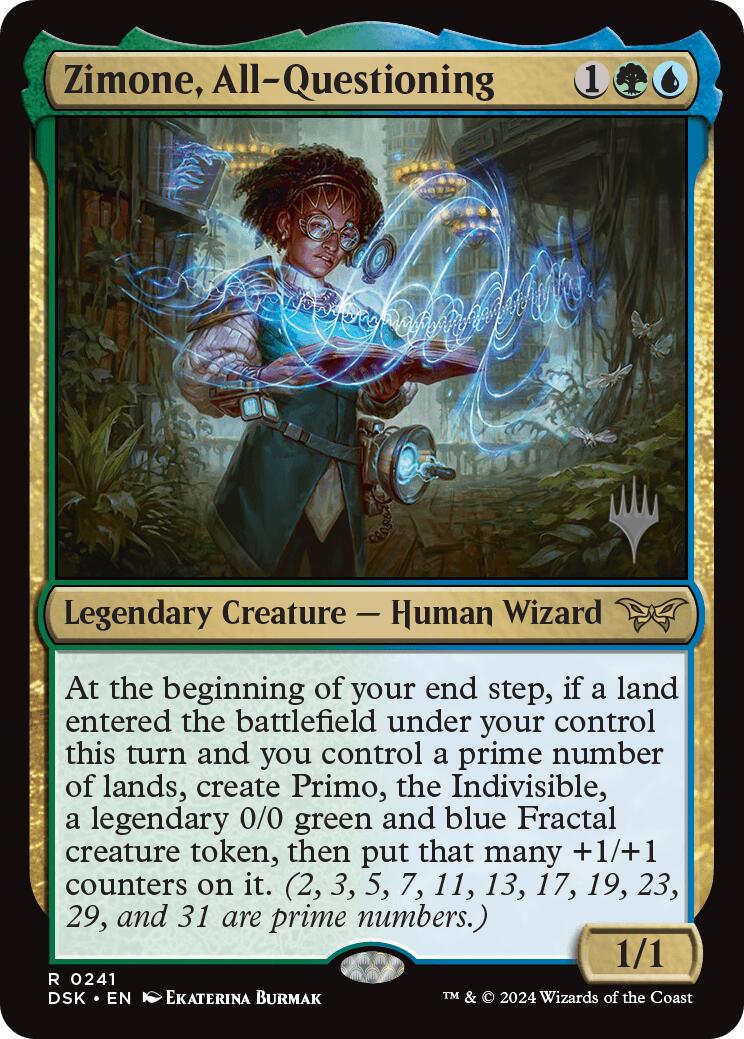 Zimone, All-Questioning (Promo Pack) [Duskmourn: House of Horror Promos] Foil