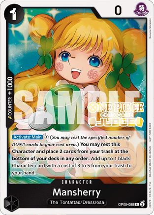 Mansherry (Judge Pack Vol. 4) (OP05-088) - [One Piece Promotion Cards] Foil