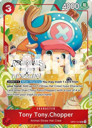 Tony Tony.Chopper (Offline Regional 2024 Vol. 3) [Finalist] (OP01-015) - [One Piece Promotion Cards] Foil
