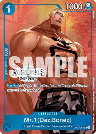 Mr.1 (Daz.Bonez) (Online Regional 2024 Vol. 3) (OP02-063) - [One Piece Promotion Cards]