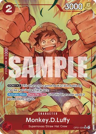 Monkey.D.Luffy (OP01-024) (Alternate Art) (OP01-024) - [Premium Booster -The Best-] Foil